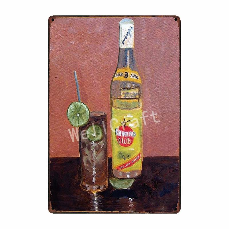 [ WellCraft ] HAVANA CLUB Cartello in Latta Pub Musicale bar Pittura Retrò FG-239