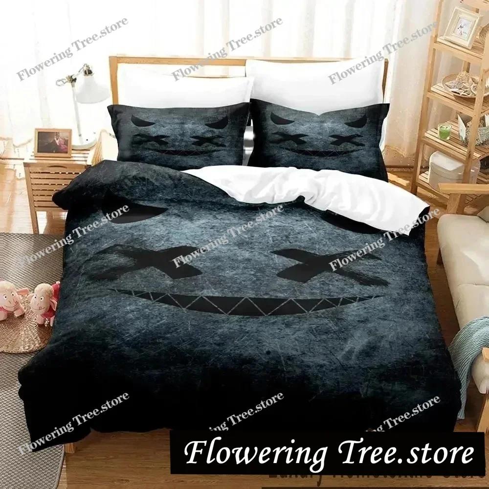 3D Print XOXO Devil Smiling Face Bedding Set Duvet Cover Bed Set Quilt Cover Pillowcase Comforter king Queen Size Boys Adult