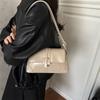 Retro Solid Color Small Bag Versatile Messenger Bag Commuter Simple Shoulder Bag Fashion Design Underarm Bag