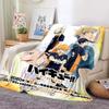 Volleyball Anime Plaid Haikyuu Decken Korallen Fleece Plüsch Dekoration Miya Atsumu Manga Weiche Überwurfdecken für Bett Reise Quilt