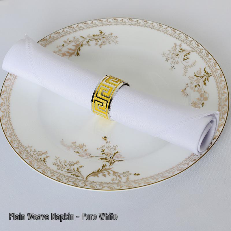 Solid Color Red White Blue Plain Weave Cloth Napkin for Western Restaurants