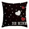 Home Decor Heart Patterns: P.S. Love You &amp; Be Mine Pattern Cushion Cover Suitable For Sofa Bedroom Car Pillow Cover