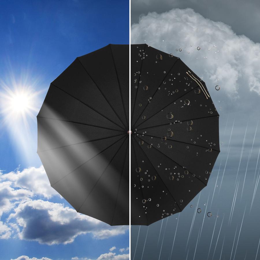 Duży, Elegancki Parasol Rządowy W Czarnym Kolorze - Peterson