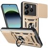 For Xiaomi Redmi Note 14 4G (164.84mm) Case with Slide Camera Lid PC+TPU Kickstand Phone Cover