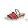 Summer New Wedge Heel Platform Women's Shoes Large Size with Casual Wedge Heel Slippers