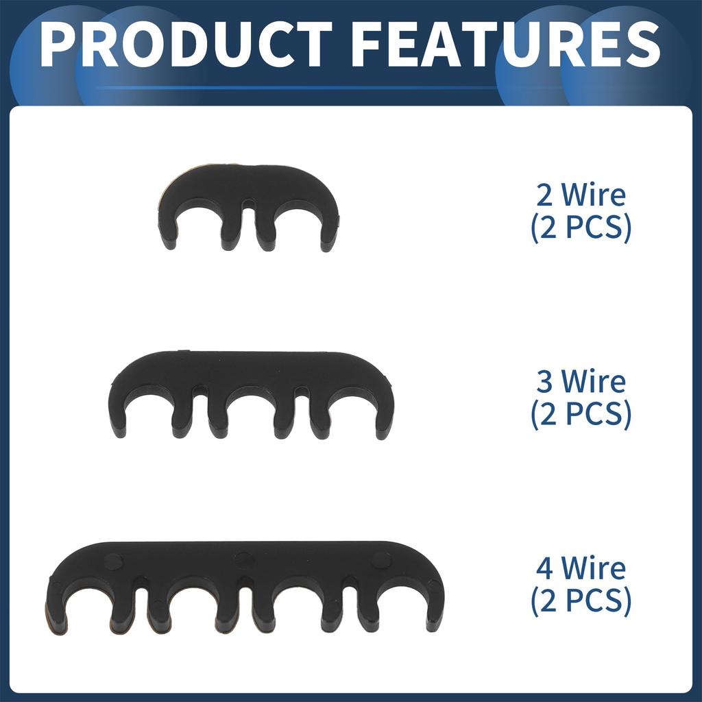 INFINAUTO 6pcs Engine Spark Plug Separator Internal 7mm 8mm Ignition Wire Separator Holder for Chevrolet Ford Plastic Black