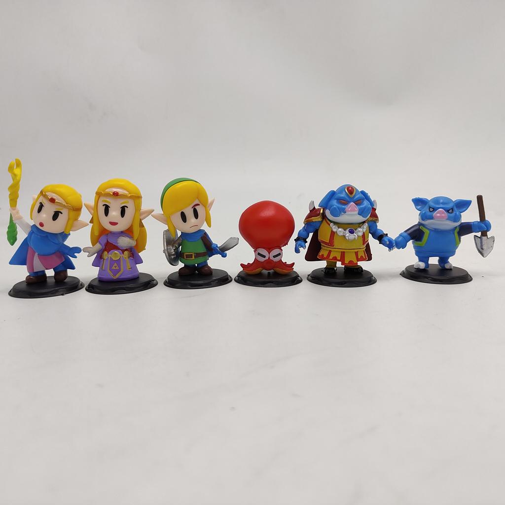 6 Stück/Set The Legend of Zelda Link Niedliche Version Anime-Figur Spiel-Peripherie-Sammlung Modell Actionfigur Puppen Spielzeug
