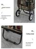 Foldable Ethnic-Style Shopping Cart for Groceries and Luggage