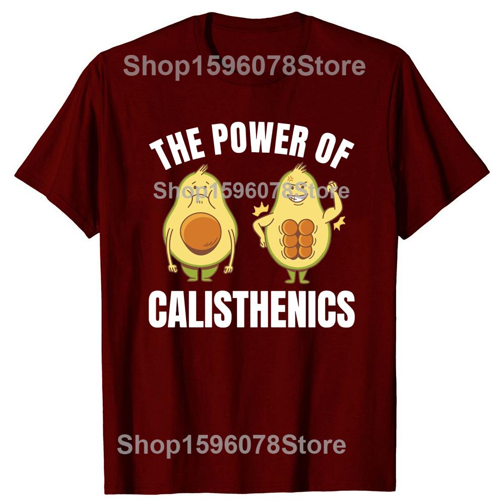 

Funny Calisthenics Street Workout Fitness Gym Avocado Classic T Shirts Summer Streetwear Short Sleeve Birthday Gift T-shirt Men 4XL