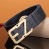 Men's Stainless Steel Z Letter Belt, Genuine Leather, Smooth Buckle, Top Layer Cowhide, Trouser Belt