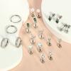 18K Gold Plated Hypoallergenic Flat Back Earrings for Women Girl Cute Toddler Kids Teen Girls Earring Set-Surgical Steel Earring