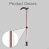 Trekking Pole Crutch Portable Walking Cane for Travel Camping Mountaineering Black