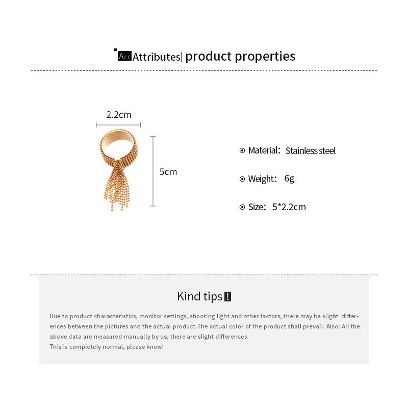 Stainless Steel Round Beads Tassel Rings for Men Women Open Anti Allergic Splicing Colors Rings Waterproof Luxury Jewelry