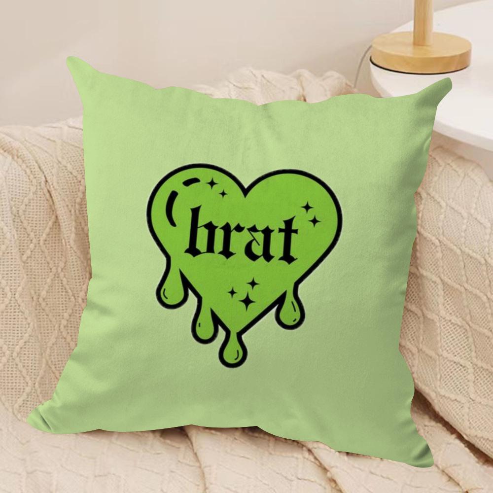 

CCharlis XCX BBRAT Cushion Cover Soft Plush Fabric DoubleSided Printed Sofa Cushion Cover for All Seasons Home Decor Gift 30x30cm 12x12in