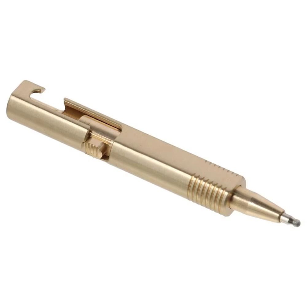 All-Metal Mini Brass Pen Easy Carry Neutral Ballpoint Pen Travel Pocket Pen School Supplies