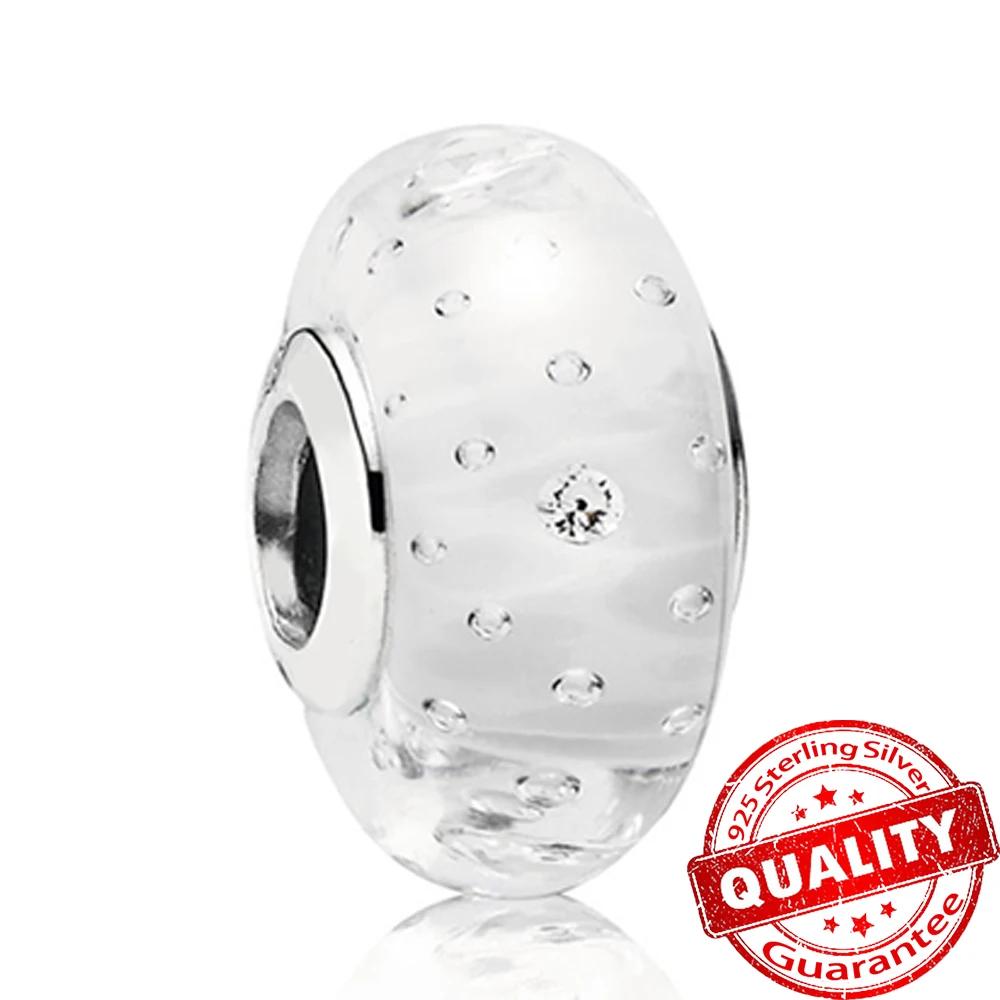 New Copper Colorful Flower Murano Glass Charm Fit Original Bracelet Necklace Heart Murano Glass Diy Fine Jewelry