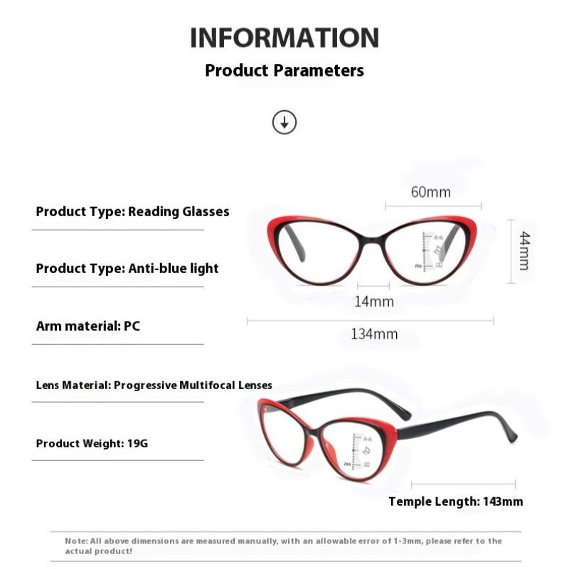 4 Colors Progressive Multifocal Reading Glasses Anti Blue Light Glasses That Can See Both Far and Near Spring Eyeglass Legs