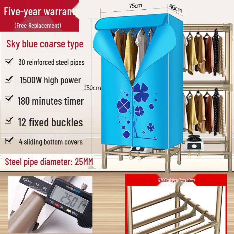 Compact Home Clothes Dryer - Quick Dry & Wardrobe-Friendly