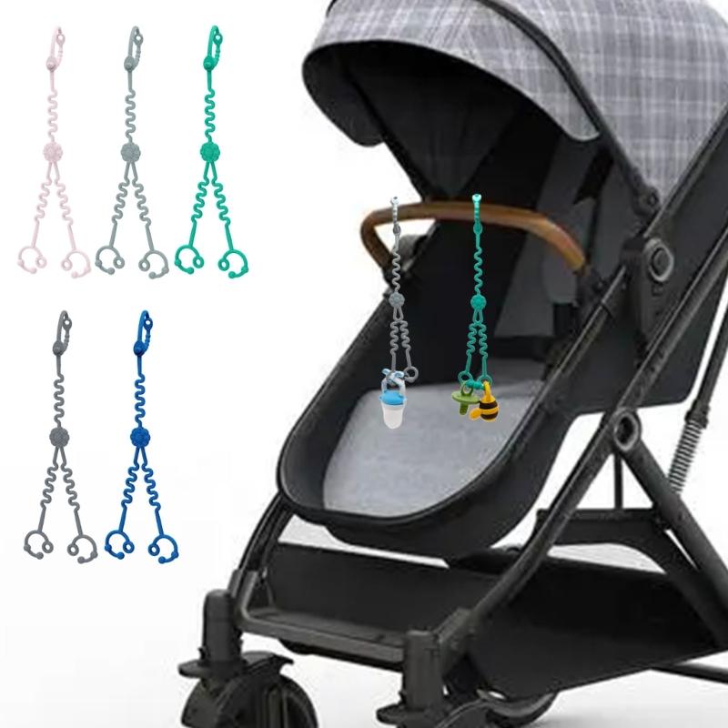 2 In 1 Sunflower Pattern Baby Pacifier Chain Silicone Bottle Holder Multifunctional Teething Toy for Easy Travel