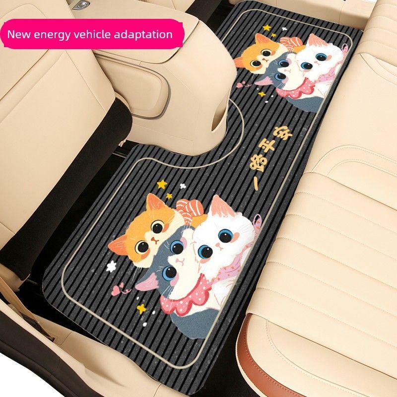 Cartoon Car Floor Mats, Decorative Mats, Non-Slip, Water-Absorbent, Festive Atmosphere Floor Mats, Can Be Cut, Simple New Year Car Mats