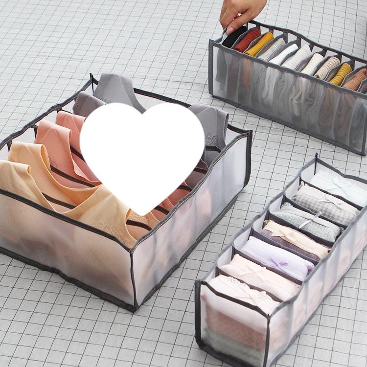 Underwear Storage Box: Foldable Organizer for Bras, Panties, and Socks with Dividers for Women's Drawers