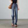 SOFSIL Women's High-Waist Wide-Leg Cotton Linen Blend Jeans
