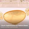 Fruit Plate with Handles Multifunctional Ornate Metal Platter Smooth for Hosts
