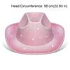 Coole einfarbige Bowler-Hut schimmernder Glitzer Pink Western Cowboyhut Fedoras Hut Jazzhut Cowgirl-Hut Mädchen