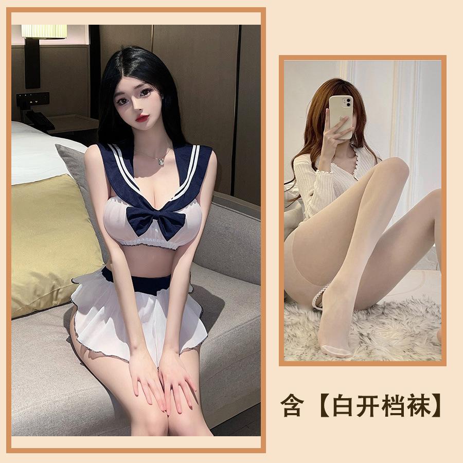 Sex Underwear Passion Student Suit Uniform Seduction Sexy 2D Bow Female Nightclub Female