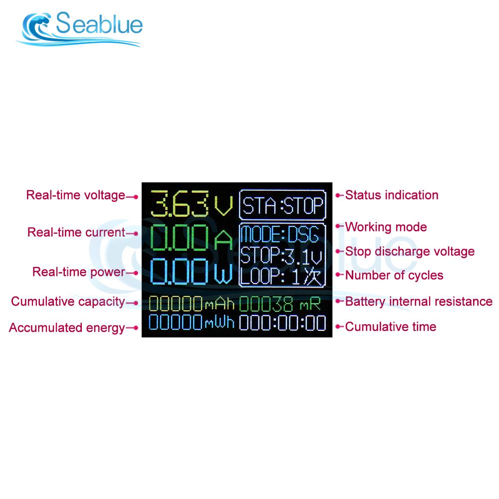 18650/21700 Lithium Battery Capacity Tester Module High Precision Type-C USB LCD Digital Display True Capacity Module MaH/mwH