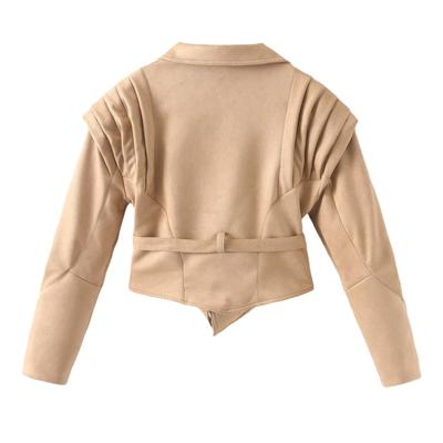New Autumn Models, Women's Clothing, Fashionable and Versatile Design, Short Suede Long-sleeved Jacket