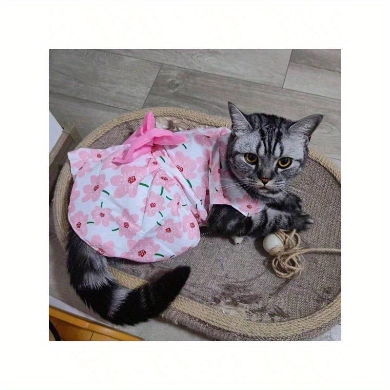 Summer Princess Dog Dress For Small Medium Dogs - Cute Printed Bowknot Lace Pet Skirt | Fashionable Puppy Apparel For Poodle Chihuahua & Small Breeds