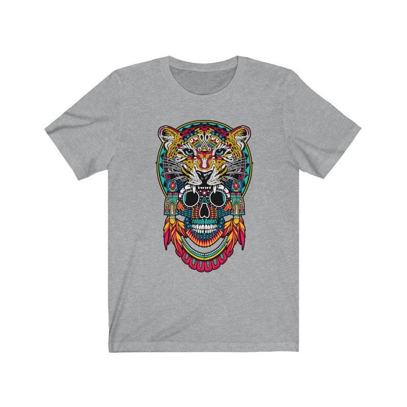 2025 Summer Mexico New Products Are Selling Men's Aztec Art Shirt with Jaguar Print Mexican Balam Design T-shirt Breathable
