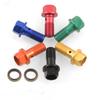 Fuel Hose Fitting Screw M10x1.25mm Motorbike Brake Pump Oil Fuel Pipe Fitting Aluminum Gold Motorcycle