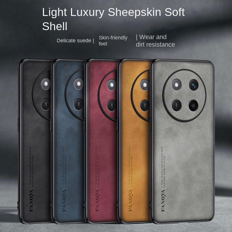 Plain Leather Comfortable Suede Case For Honor X60 Pro X6B X6A X7A X8A X9A X8 X6 Honor Magic 6 Pro 5 Soft Lens Protect Cover