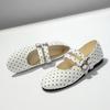 Fashion Fashion Polka Dot Design Ballet Flats Women Comfort Shallow Soft Sole Double Buckle Mary Jane Shoe Elegant Round Toe Casual Shoe