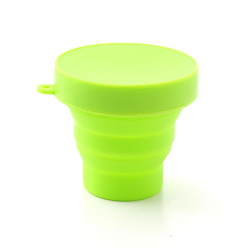 170ML Stainless Steel Silicone Retractable Folding Cups Telescopic Collapsible Coffee Cups Outdoor Activity Sport Water Cup Travel Cup standard