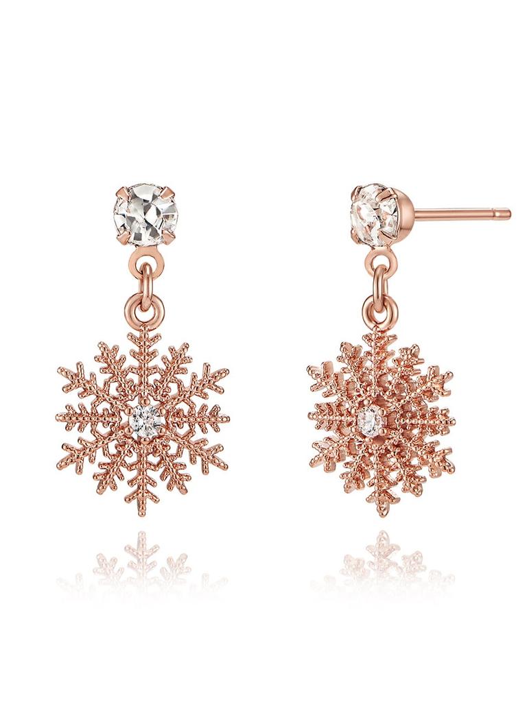 14K Schnee Bling Ohrringe (Goldene Anstecknadel) ELGPEE419