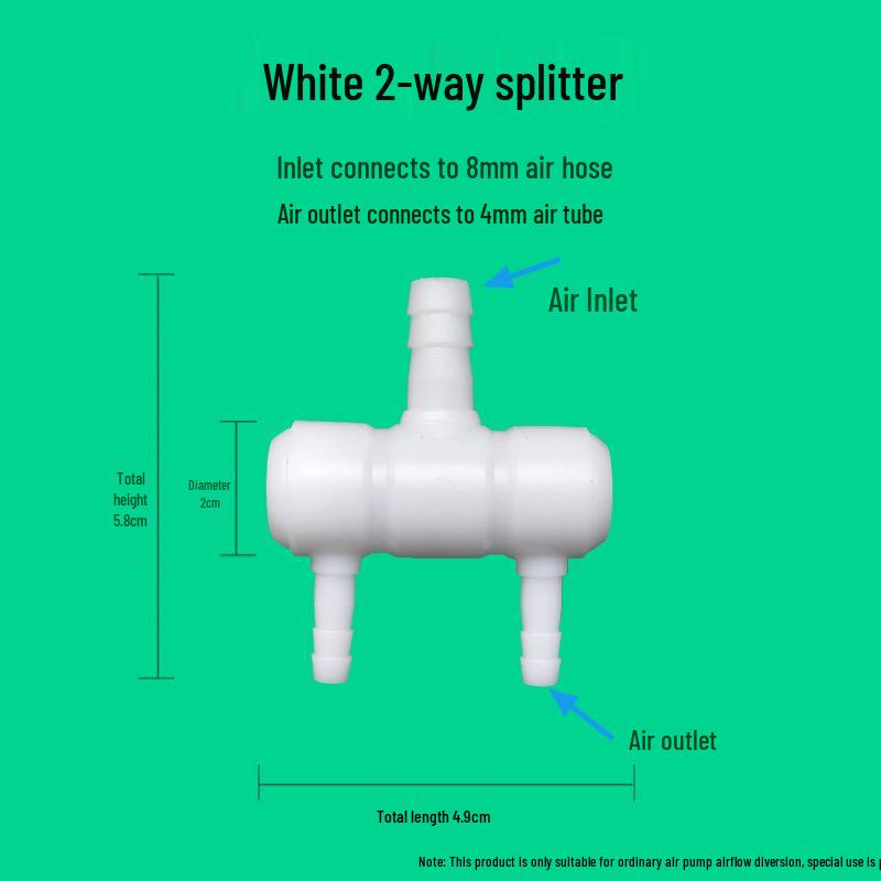 Multi-Way Aquarium Air Pump Splitter and Oxygen Tube Connector
