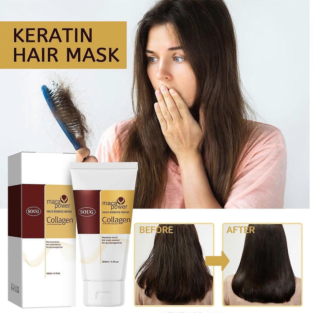 Keratin Haarmaske Reparatur Essenz Feuchtigkeitsspendend Reparatur Spliss Trockenes Frizziges Haar Pflege Haarmaske 1