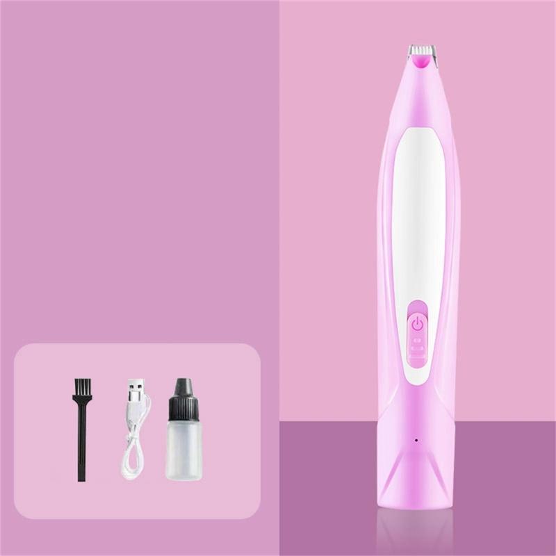 Cat Grooming Shaver with Light Low Noise USB Rechargeable Shaver Pet Hair Trimmers Set Suitable for Dogs Cats Long Hair