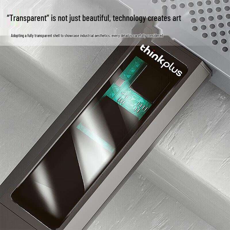Прозрачный USB/Type-C SSD U-диск Lenovo thinkplus TU203 с двумя интерфейсами
