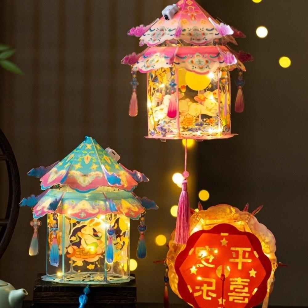 Lightweight Mid-Autumn Festival Lantern PVC Hanging LED Lantern Holiday Decorations