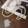 Korean Mobile Phone Corssbody Lanyard Pearl Bracelets Chain For iPhone 14 15 Pro Max Samsung Flip 4 S21 S22 S23 Ultra