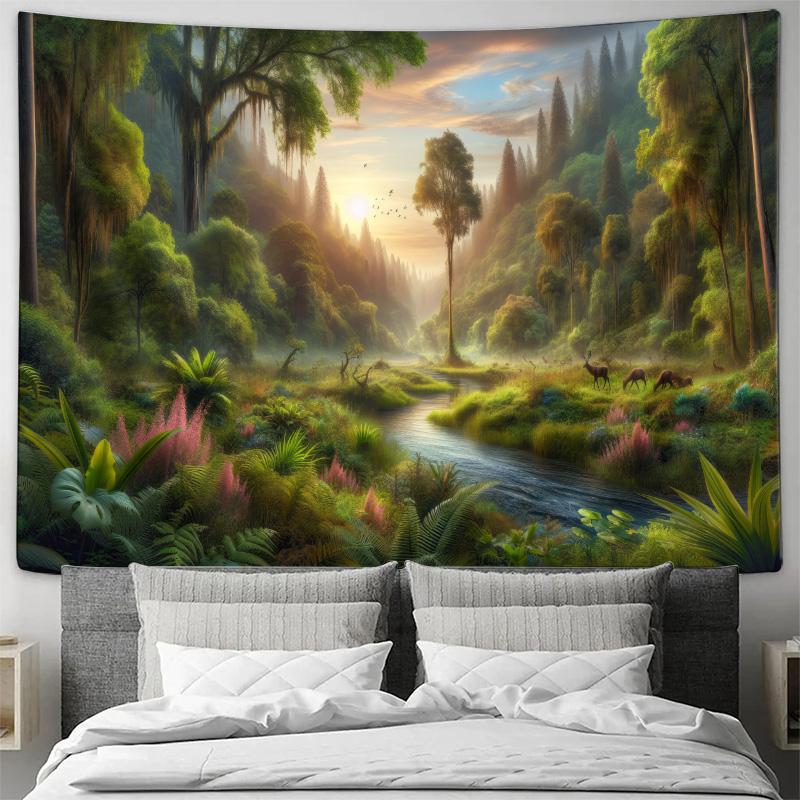 Dream Forest Tapestry Art Fabric Decoration Essential for Bedroom Living Room Wall