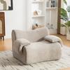 Modular compression sofa made of chenille fabric, filled with 30D high-elastic foam. Easy to move with non-slip bottom, ideal for living room. Gray