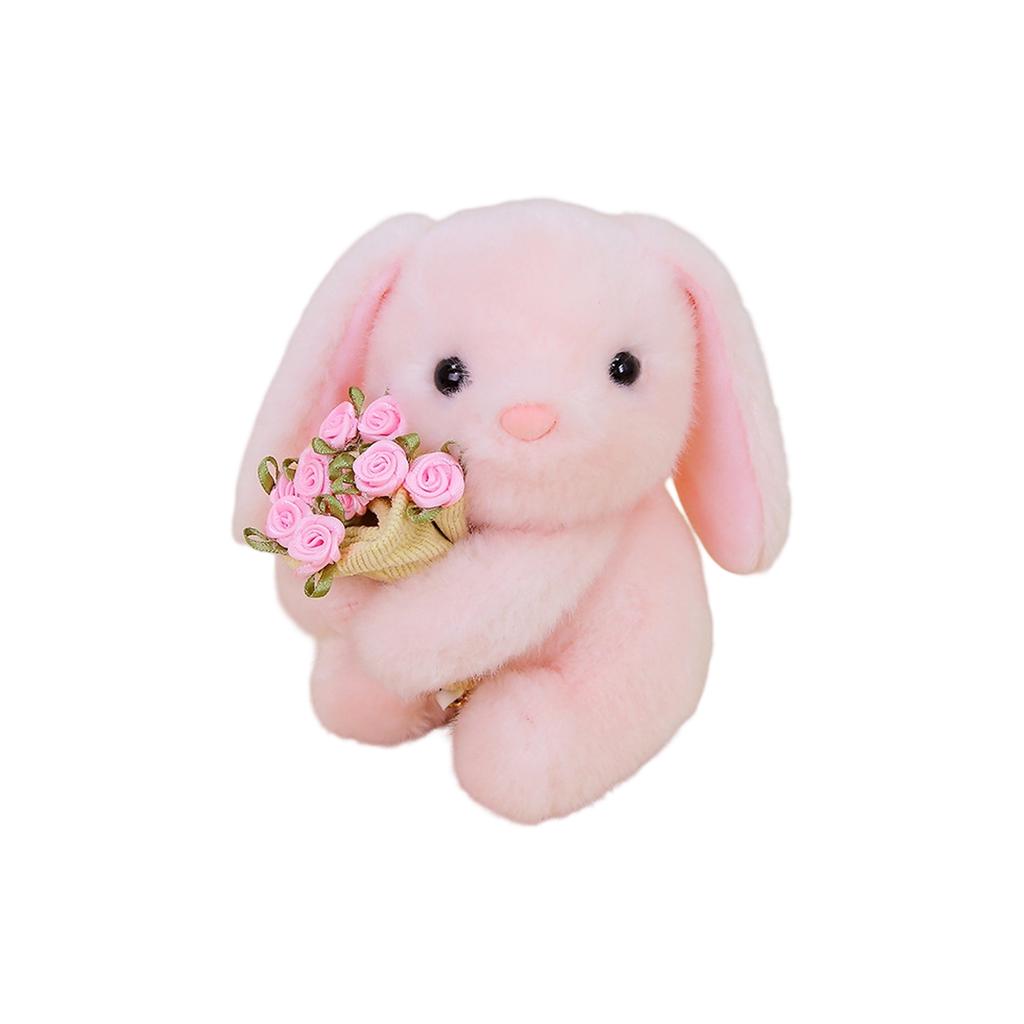 Adorable Plush Table Decor Set: Transformable Flower Bouquet & Hat Soft Figurines For Cozy Home Accents