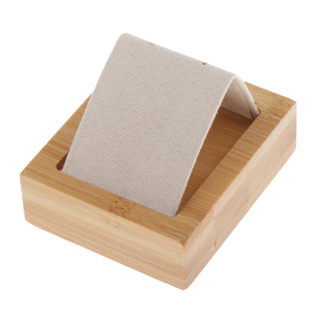 

Бамбуковые деревянные серьги-гвоздики для ушей, органайзер для стойки с 1 слотом, белый