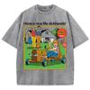 Life Skills Series Printing Washed Tee Shirt Mans Summer Crewneck Clothes Soft Cotton Short Sleeve Casual T-Shirts