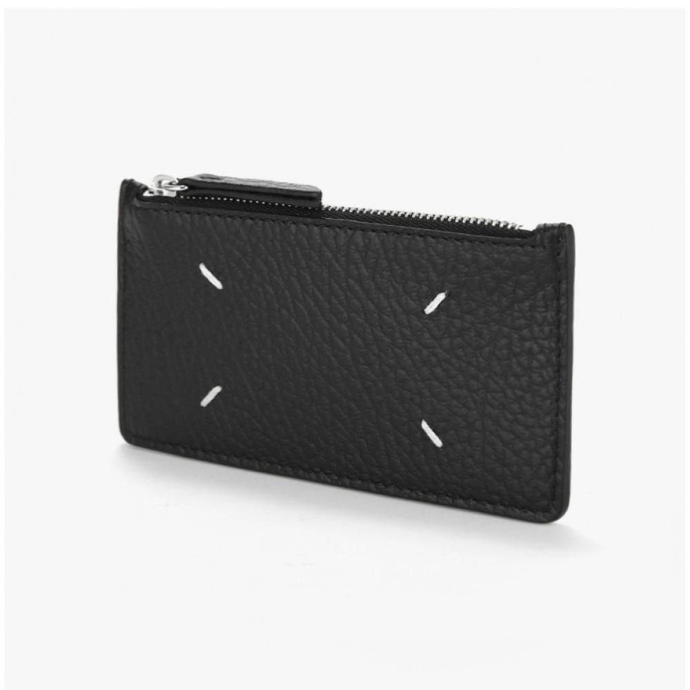 Maison Margiela S56ui0143 P4455 T8013 Stitch Grain Zipper Card Holder